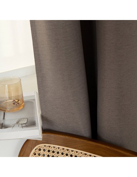Beauty Home Ύφασμα κουρτίνας με το μέτρο Blackout jacquard σκίασης Glare Art 8444 Φ280 Μόκα