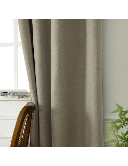 Beauty Home Ύφασμα κουρτίνας με το μέτρο Blackout jacquard σκίασης Glare Art 8444 Φ280 Άμμου
