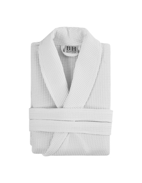 Beauty Home Μπουρνούζι Support πικέ με γιακά Art Ε3053 50%Cot-50%Pol 210gsm Large Λευκό