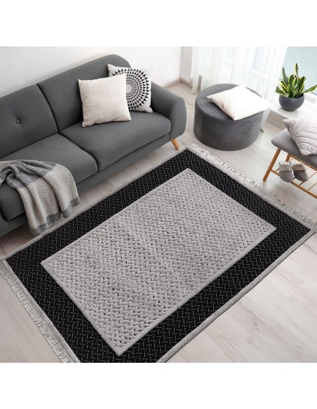 Beauty Home Χαλί Noir Art 9436 200x290 Black Μαύρο