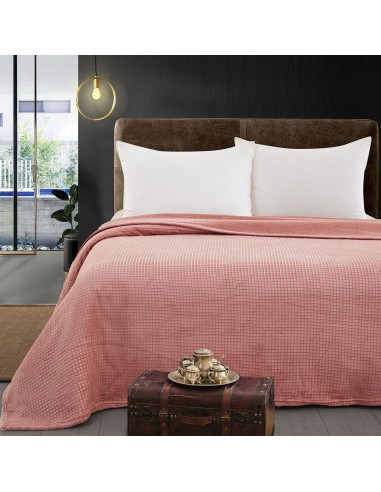 Beauty Home Κουβέρτα μονόχρωμη μονή Fleece Art 11551 160x220 Ροδακινί