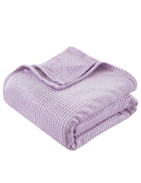 Beauty Home Κουβέρτα μονόχρωμη υπέρδιπλη Fleece Art 11553 220x240 Λιλά
