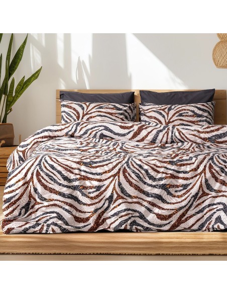 Beauty Home Σετ παπλωματοθήκη υπέρδιπλη Rea Art 12259 220x250 Ανθρακί