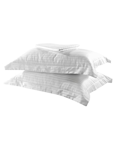 Beauty Home Ζεύγος μαξιλαροθήκες Dobby Cotton Rich Blend Art 1381 53x73+5 Λευκό