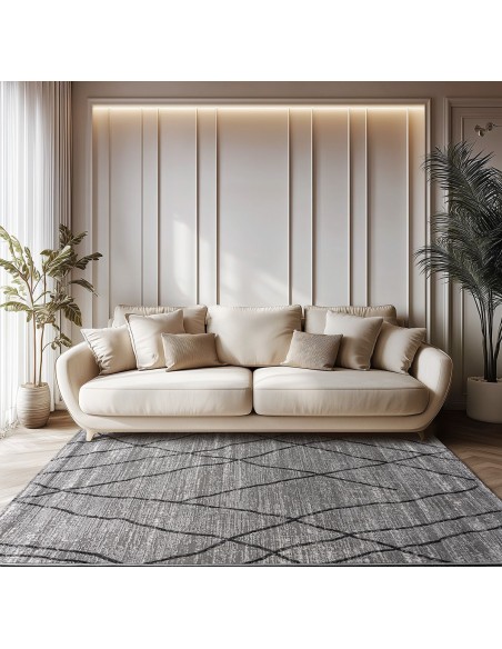 Beauty Home Χαλί Serena Art 9840 200x290 Γκρι