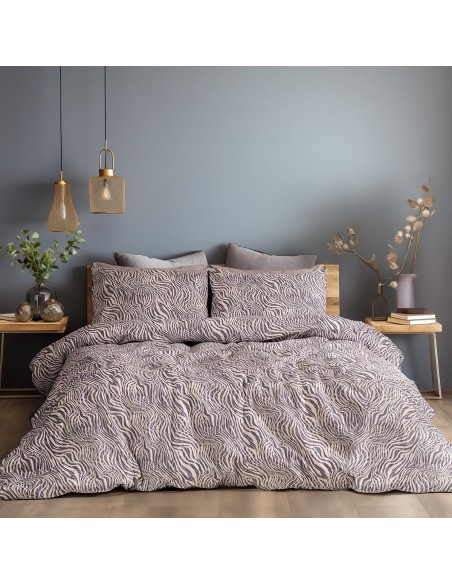 Beauty Home Σετ παπλωματοθήκη φανελένια υπέρδιπλη Gogh Art 12334 230x250 Μόκα