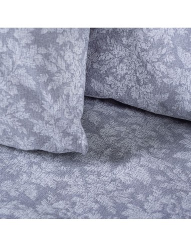 Beauty Home Σετ σεντόνια φανελένια υπέρδιπλα με λάστιχο Flame Art 12631 170x200+32 Γκρι