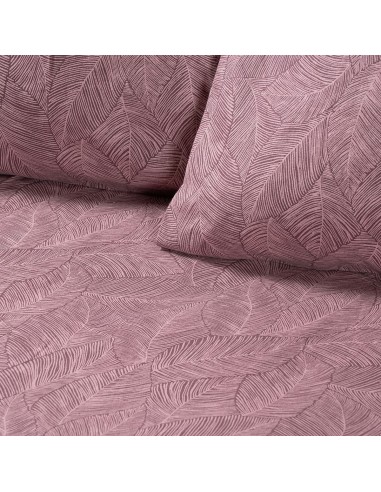 Beauty Home Σετ σεντόνια φανελένια King Size με λάστιχο Crimson Art 12638 185x200+32 Σάπιο Μήλο