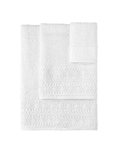 Beauty Home Σετ πετσέτες 3τμχ με δαντέλα Art 3441 (30x50+50x90+70x140) Λευκό