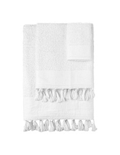 Beauty Home Σετ πετσέτες 3τμχ με φουντάκια Art 3443 (30x50+50x90+70x140) Λευκό