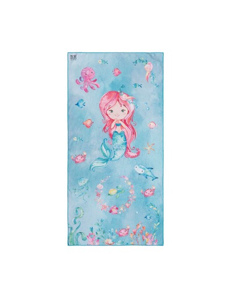 Beauty Home Πετσέτα θαλάσσης διπλής όψης παιδική Microfiber Αrt 2269 Βεραμάν