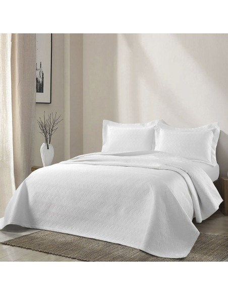 Beauty Home Σετ κουβερλί υπέρδιπλο Aeva Art 12323 230x250 Λευκό