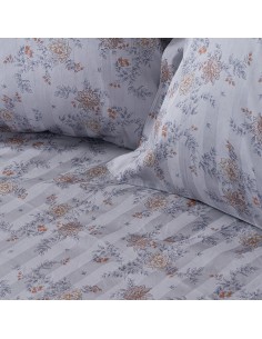 Beauty Home Σετ παπλωματοθήκη υπέρδιπλη Art 12212 Jasmine 100% Βαμβακοσατέν 300tc 230x250 Γκρι 2