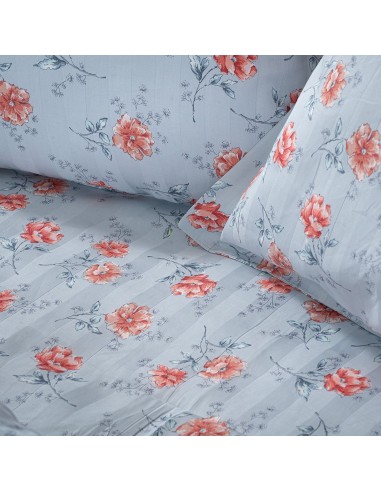 Beauty Home Σετ παπλωματοθήκη υπέρδιπλη Art 12219 Ivy 100% Βαμβακοσατέν 300tc 230x250 Γκρι