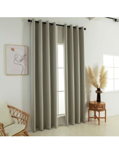 Beauty Home Κουρτίνα Full Blackout σκίασης με 8 κρίκους Soft Art 8391 Dark Beige-3 140x270 Σκούρο Μπεζ 2