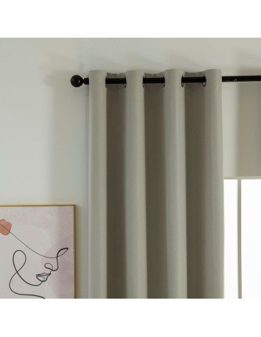 Beauty Home Κουρτίνα Full Blackout σκίασης με 8 κρίκους Soft Art 8391 Dark Beige-3 140x270 Σκούρο Μπεζ
