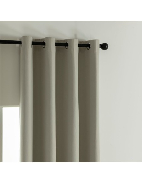 Beauty Home Κουρτίνα Full Blackout σκίασης με 8 κρίκους Soft Art 8391 Dark Beige-3 140x270 Σκούρο Μπεζ