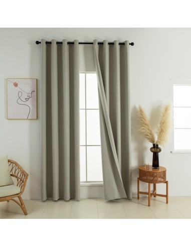 Beauty Home Κουρτίνα Full Blackout σκίασης με 8 κρίκους Soft Art 8391 Dark Beige-3 140x270 Σκούρο Μπεζ