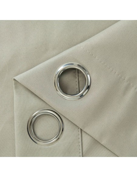 Beauty Home Κουρτίνα Full Blackout σκίασης με 8 κρίκους Soft Art 8391 Dark Beige-3 140x270 Σκούρο Μπεζ