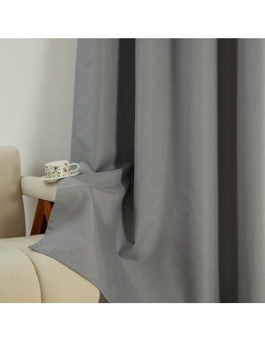 Beauty Home Κουρτίνα Full Blackout σκίασης με 8 κρίκους Soft Art 8391 Grey-11 140x270 Γκρι