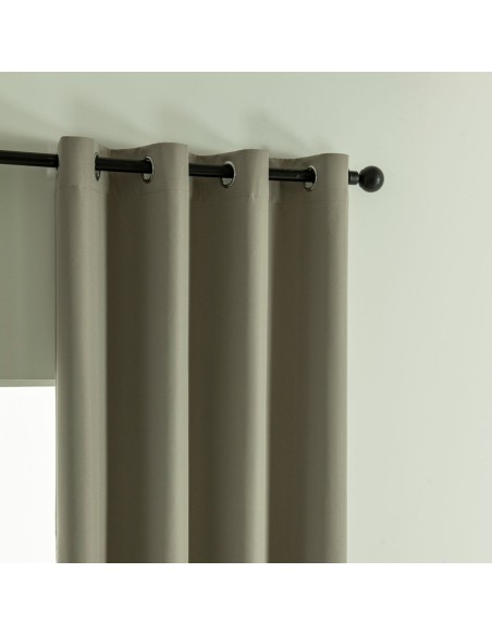 Beauty Home Κουρτίνα Full Blackout σκίασης με 8 κρίκους Soft Art 8391 Light Beige-C3 140x270 Μπεζ