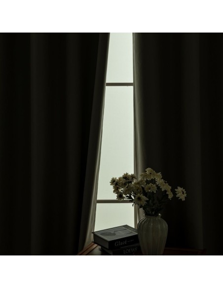 Beauty Home Κουρτίνα Full Blackout σκίασης με 8 κρίκους Soft Art 8391 Light Beige-C3 140x270 Μπεζ