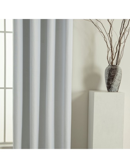 Beauty Home Κουρτίνα Full Blackout σκίασης με 8 κρίκους Soft Art 8391 Ice-Ecru 140x270 Πάγου