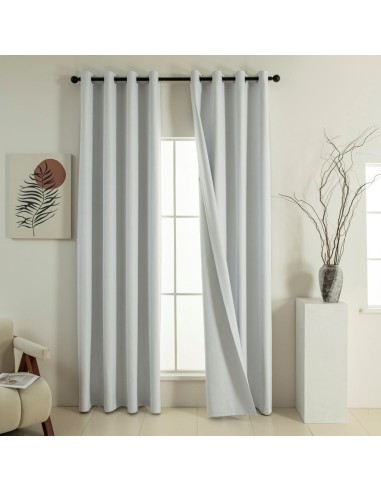 Beauty Home Κουρτίνα Full Blackout σκίασης με 8 κρίκους Soft Art 8391 Ice-Ecru 140x270 Πάγου