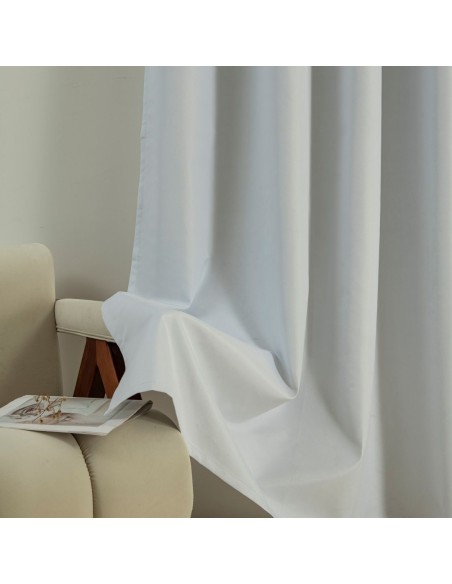 Beauty Home Κουρτίνα Full Blackout σκίασης με 8 κρίκους Soft Art 8391 Ice-Ecru 140x270 Πάγου