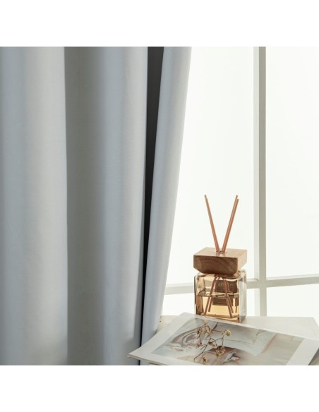 Beauty Home Κουρτίνα Full Blackout σκίασης με 8 κρίκους Soft Art 8391 Ice-Ecru 140x270 Πάγου