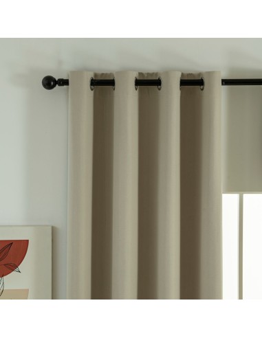 Beauty Home Κουρτίνα Full Blackout σκίασης με 8 κρίκους Soft Art 8391 Beige 140x270 Άμμου