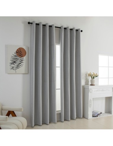Beauty Home Κουρτίνα Full Blackout σκίασης με 8 κρίκους Elite Art 8392 Light Grey-Νο3 140x270 Ασημί