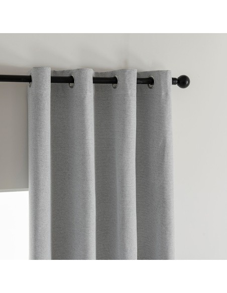 Beauty Home Κουρτίνα Full Blackout σκίασης με 8 κρίκους Elite Art 8392 Silver-Νο4 140x270 Γκρι