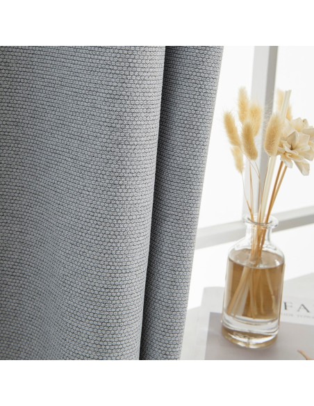 Beauty Home Κουρτίνα Full Blackout σκίασης με 8 κρίκους Elite Art 8392 Silver-Νο4 140x270 Γκρι