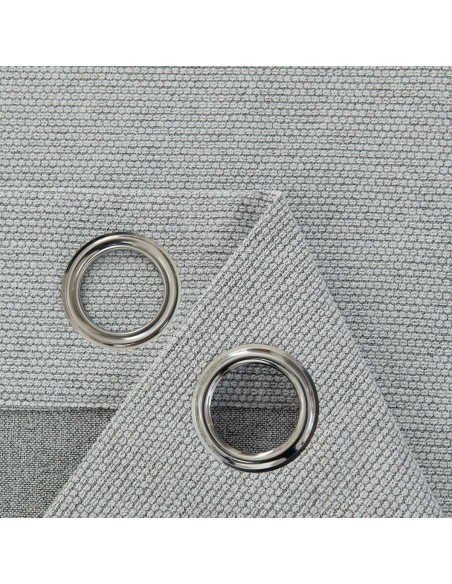 Beauty Home Κουρτίνα Full Blackout σκίασης με 8 κρίκους Elite Art 8392 Silver-Νο4 140x270 Γκρι