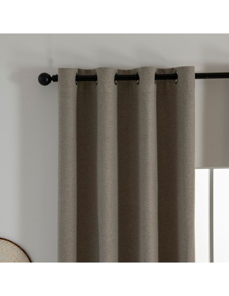 Beauty Home Κουρτίνα Full Blackout σκίασης με 8 κρίκους Elite Art 8392 Beige-Νο5 140x270 Μπεζ