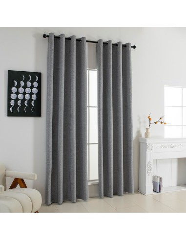 Beauty Home Κουρτίνα Full Blackout σκίασης με 8 κρίκους Elite Art 8392 Grey-Νο7 140x270 Σκούρο Γκρι