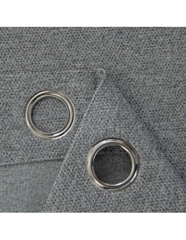 Beauty Home Κουρτίνα Full Blackout σκίασης με 8 κρίκους Elite Art 8392 Grey-Νο7 140x270 Σκούρο Γκρι