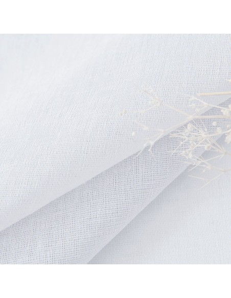 Beauty Home Κουρτίνα γάζα μονόχρωμη με 8 μεταλλικούς κρίκους Fit Art 8447 140x270 Λευκό