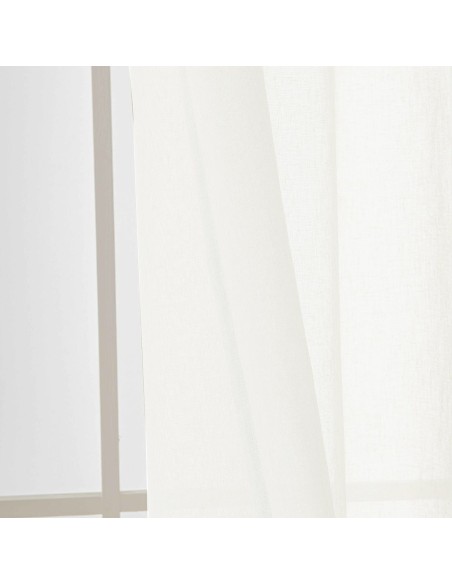 Beauty Home Κουρτίνα γάζα μονόχρωμη με 8 μεταλλικούς κρίκους Fit Art 8447 140x270 Εκρού