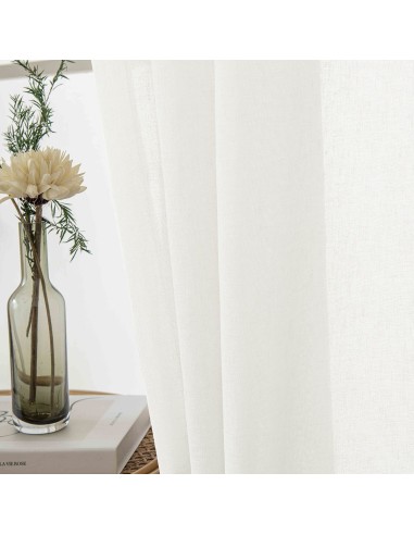 Beauty Home Κουρτίνα γάζα μονόχρωμη με 8 μεταλλικούς κρίκους Fit Art 8447 140x270 Εκρού