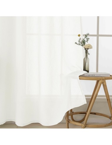 Beauty Home Κουρτίνα γάζα μονόχρωμη με 8 μεταλλικούς κρίκους Fit Art 8447 140x270 Εκρού
