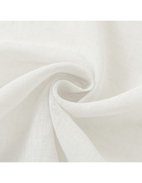 Beauty Home Κουρτίνα γάζα μονόχρωμη με 8 μεταλλικούς κρίκους Fit Art 8447 140x270 Εκρού