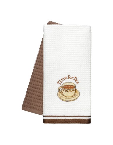 Beauty Home Ποτηρόπανα σετ 2τμχ Tea Art 8803 40x60 Μόκα