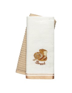 Beauty Home Ποτηρόπανα σετ 2τμχ Bread Art 8813 40x60 Μπεζ