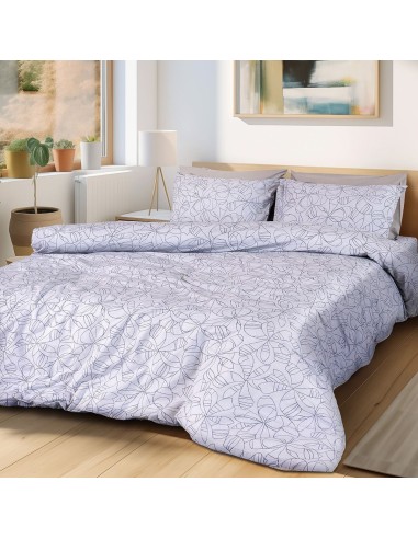 Beauty Home Σετ σεντόνια υπέρδιπλα με λάστιχο Adela Art 12251 170x200+30 Γκρι