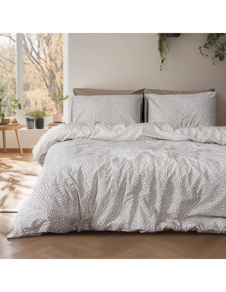 Beauty Home Σετ σεντόνια μονά με λάστιχο Iris Art 12260 100x200+30 Μπεζ