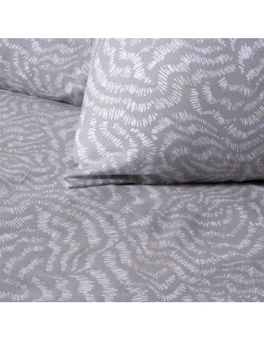 Beauty Home Σετ σεντόνια υπέρδιπλα με λάστιχο Evie Art 12261 170x200+30 Γκρι