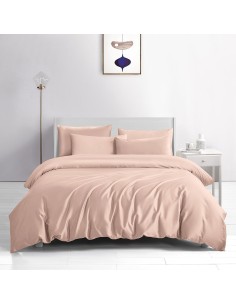 Beauty Home Σετ παπλωματοθήκη υπέρδιπλη Bamboo 300tc Art 12351 Dusty Romance 240x260 Σάπιο μήλο