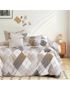 Beauty Home Σετ σεντόνια υπέρδιπλα με λάστιχο Art 12276 Anna 165x200+30 Γκρι